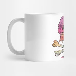 Dripping Ice Cream Cone Melting Skull Mug